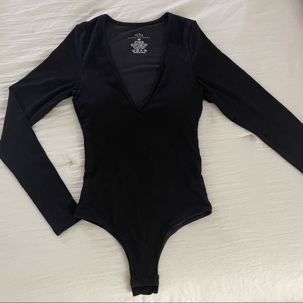 NWT long sleeve black bodysuit